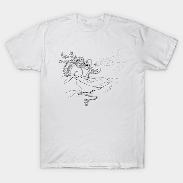 Happy Dragon T-Shirt by Peace and Art